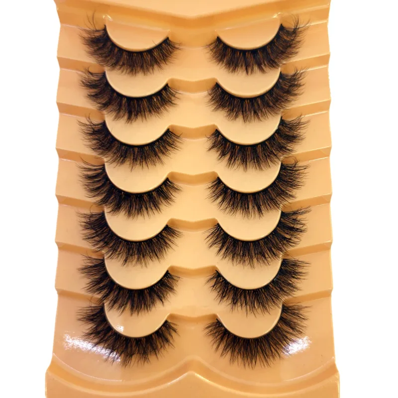 Fluffy Lashes Mink False Eyelashes Thick Cat Eye Makeup Long Natural Volume 3d Eyelashes Extension Χονδρική Βιζόν Βλεφαρίδες