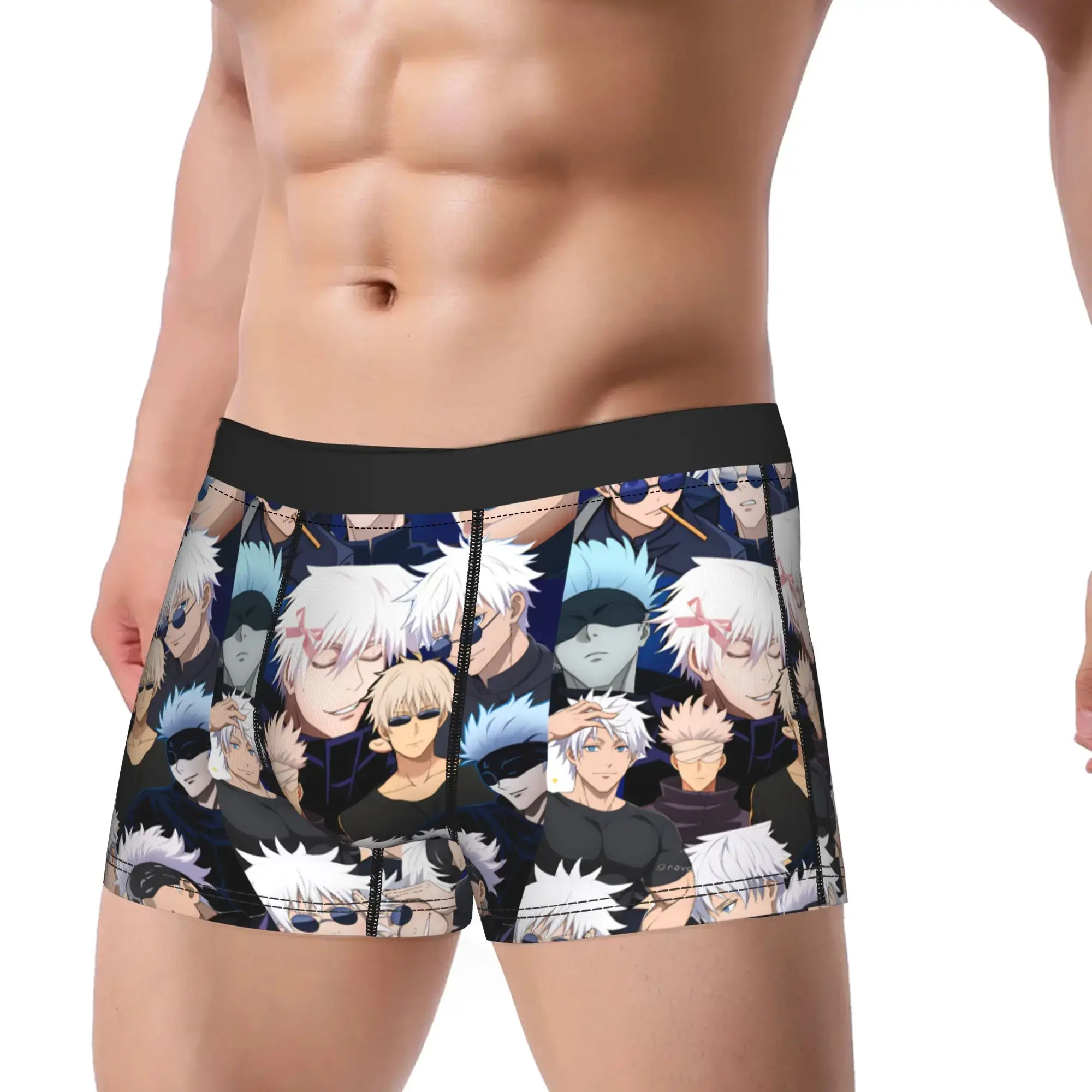 Satoru Gojo Jujutsus Underwear Males Panties Pattern Comfortable Boxer Shorts Quality Shorts Briefs Large Size