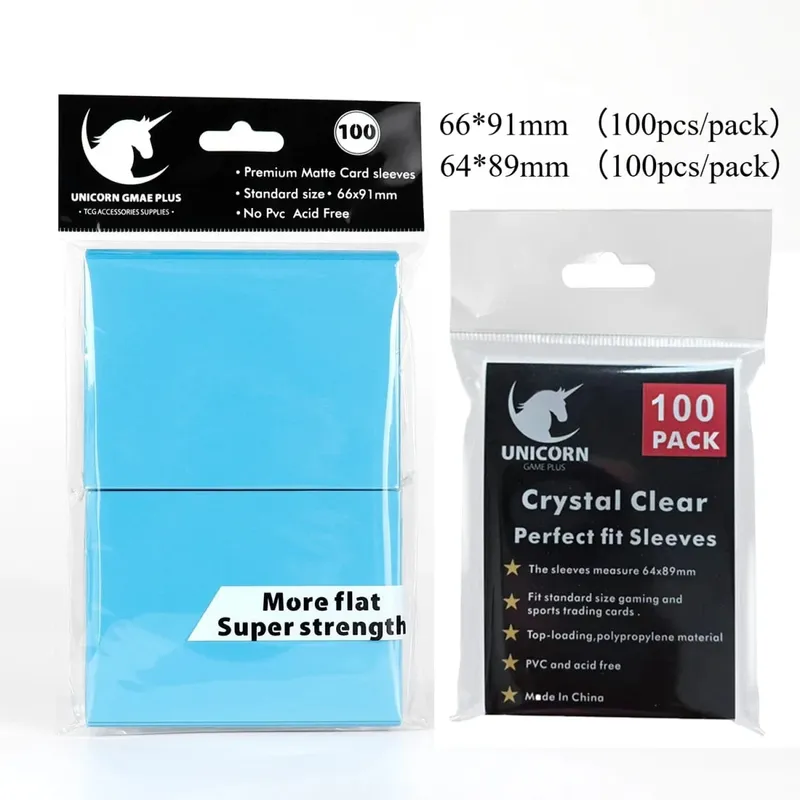 200PCS Card Sleeves Εμπορικές κάρτες Διπλής στρώσης Ματ μανίκια κάρτας τυπικού μεγέθους για Pokemon MTG Baseball Sport Card Game