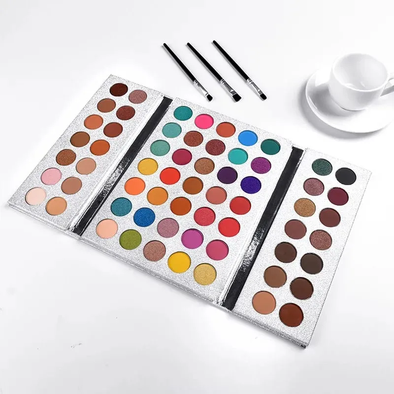 63 Χρώματα Glitter Eyeshadow Palette Matte Eye Shadow Waterproof Shimmer pigment Nude Make Up νέο σετ σκιών ματιών παλέτα καλλυντικών