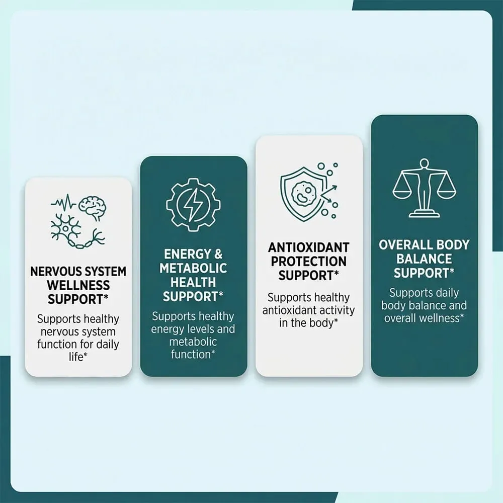 Neuropathy Capsules Herbal Blend Antioxidant Support Daily Nerve Wellness Body Metabolism Cellular Vitality and Mood Calm