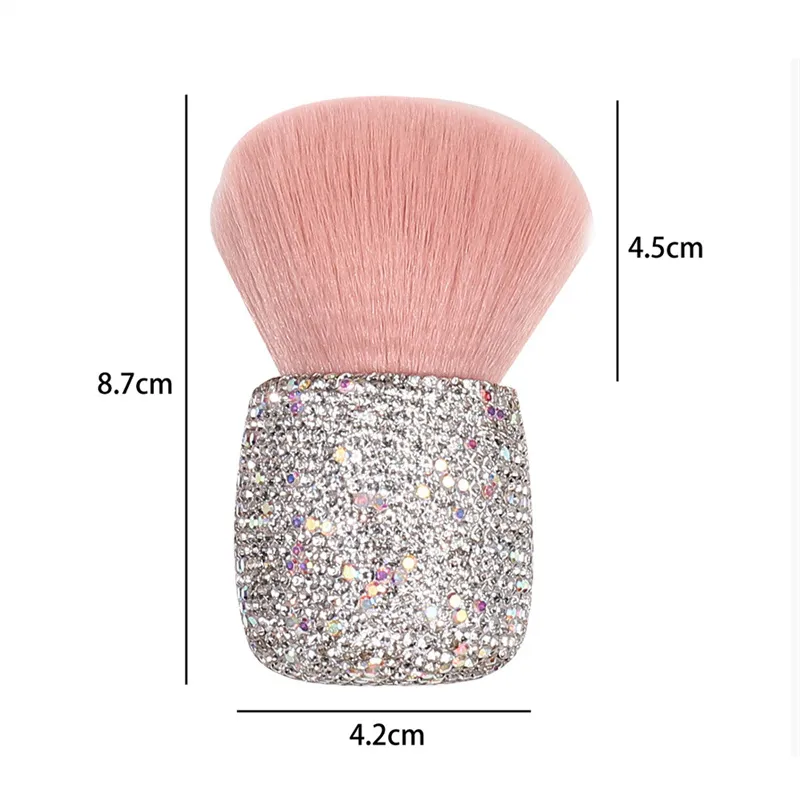 Make-upborstel met diamanten handvat Professionele losse poederborstel Blushborstels Paddestoelkop Foundation Blush Zacht haarborstelgereedschap