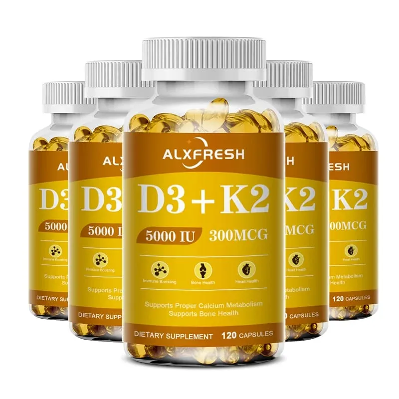 A D3K2 kapszulák támogatják a kalcium felszívódását, erősítik a csontok és a fogak egészségét, valamint védik a szív- és érrendszert és az immunrendszert