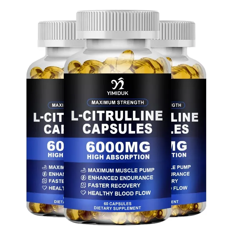 Κάψουλες L-Citrulline Μέγιστης Αντοχής Υποστηρίζουν τα Αιμοφόρα αγγεία Αντοχή Μυϊκό Πόνο για Bodybuilding & Προπόνηση Ενδυνάμωσης