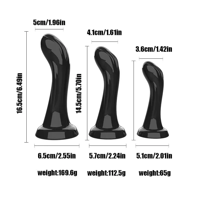 Καμπυλωτό ρεαλιστικό Dildo με ισχυρή βεντούζα, μαλακό εύκαμπτο σεξουαλικό παιχνίδι με σημείο G για γυναίκες άντρες Μαύρο μωβ Clear Lifelike Dillo