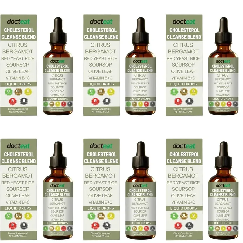 Docteat Cholesterol Cleanse Liquid Drops Citrus Bergamot Υποστηρίζει τη μεταβολική ισορροπία με βιταμίνη C και B2 Dropper 60 ML