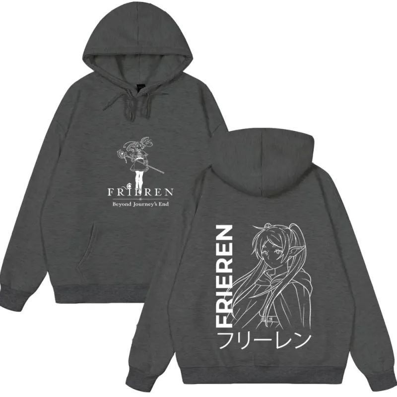 Anime Frieren: Beyond Journey's End Hoodies Men's Women Clothing Fashion Harajuku Tops Couple Style Wears Winter Fleeece Clothes