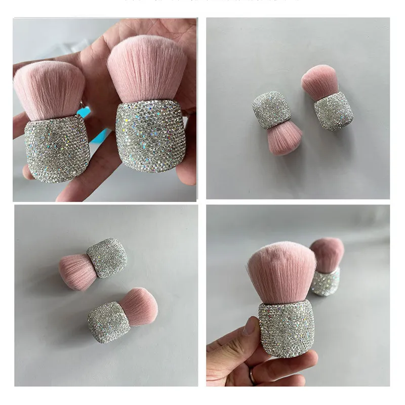 Make-upborstel met diamanten handvat Professionele losse poederborstel Blushborstels Paddestoelkop Foundation Blush Zacht haarborstelgereedschap