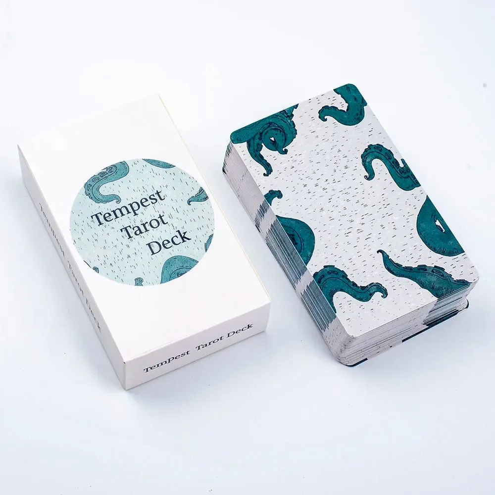 Ocean Themed Tempest Tarot Deck 78 Card Divination Set 10.4*6.1cm Beautifully Designed for Board Games and Tarot Reading