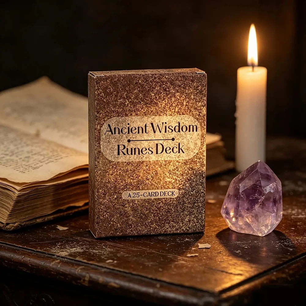 Ancient Wisdom Runes Deck A 25 Runes Oracle Cards Μαντικές κάρτες Fortune Telling For Inspire Your Life and Destiny Cards Game