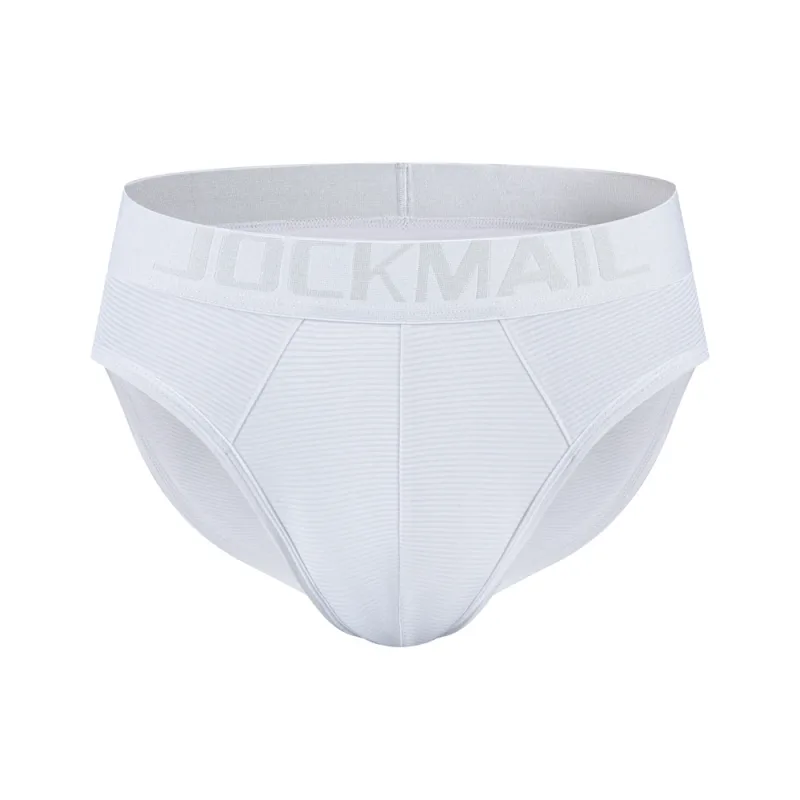 Men Underwear Brief Sexy Low-rise Striped Bikini Athletic Supporters Underpants Sleepwear Nylon Quick Dry Breathable