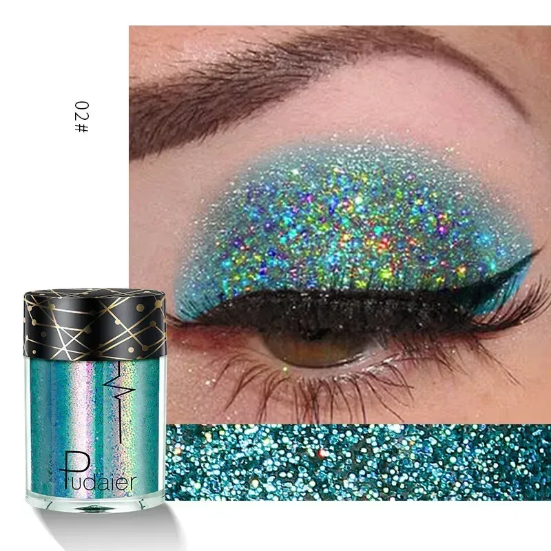 Νέα Glitter Eye Shadow Professional Makeup Monochrome Shining Eyeshadow Sequins Universal Party Cosmetic