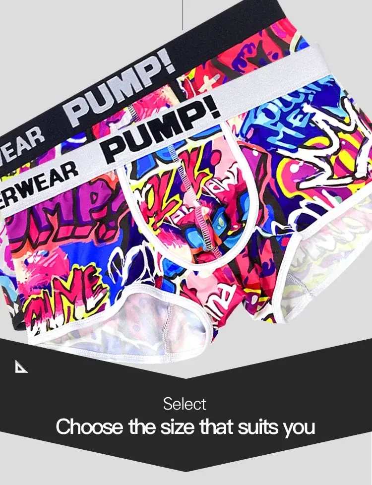 1- 4PCS Men's Cotton Nylon Blend Boxer Briefs All-Over Graffiti Print Wide Elastic Waistband Non-Tight Fashion Sport Underwear