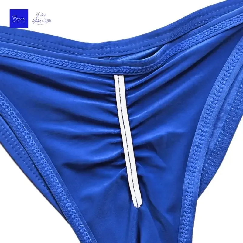 1 Piece Men's Sexy Thong - High Slit Ruched Semi-transparent Ice Silk Fabric Breathable No-Stick Casual Daily Men Underwear