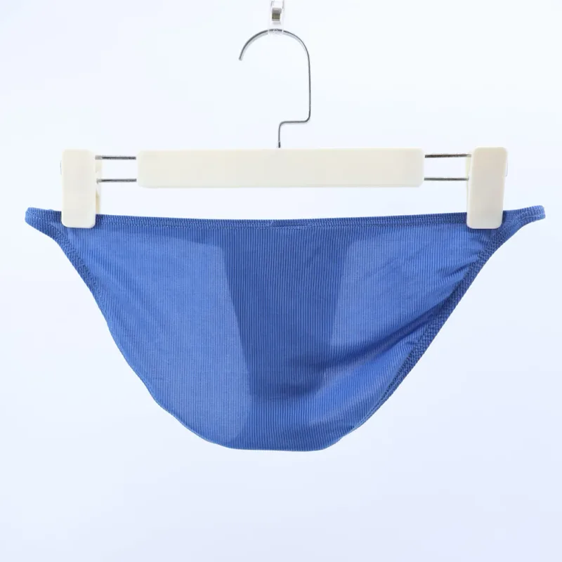Men Fashion Ribbing Sexy High Fork Underwear Briefs U Convex Pouch Low Rise Man Comfortable Underpants Quick-drying