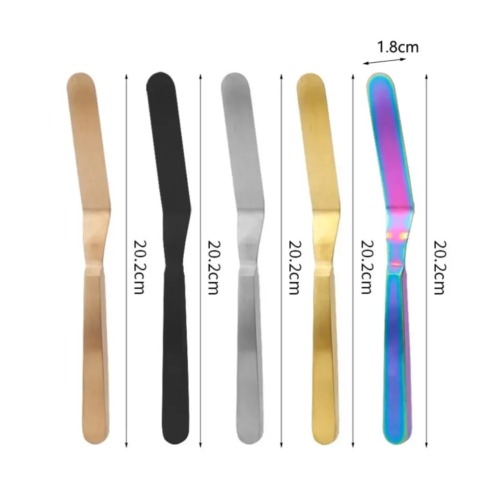 Kitchen Gadgets Stainless Steel Butter Scraper 8 Inch Comfortable Grip Cake Icing Spatula Rust-proof Jam Spreader Bread
