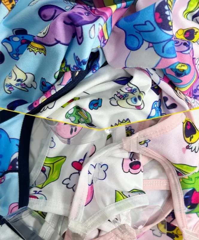1PCS Full Print Cartoon Graffiti Men Briefs Soft Fabric Wide Waistband 3D U Pouch Low Rise Close Fit Mens Underwear