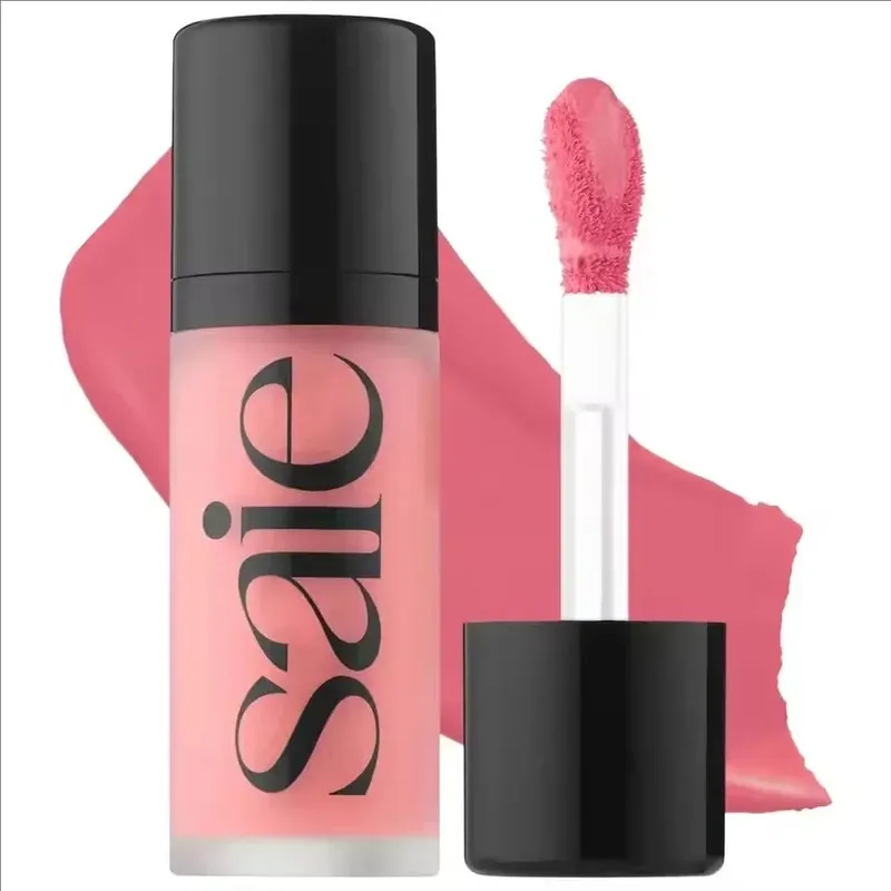 Fashion Saie Glitter Hydration Liquid Powder Blusher Moisturizing Liquid High Gloss Facial Contour Cream Products Makeup