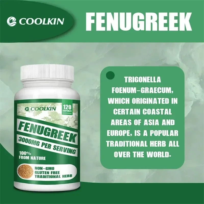 Fenugreek 3000MG - Angkop para sa mga Inang Nagpapasuso sa Pagbuo ng Dibdib Pinahusay na Sirkulasyon - Mayaman sa Protein at Bitamina