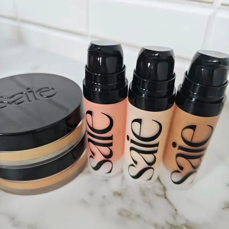 Fashion Saie Glitter Hydration Liquid Powder Blusher Moisturizing Liquid High Gloss Facial Contour Cream Products Makeup
