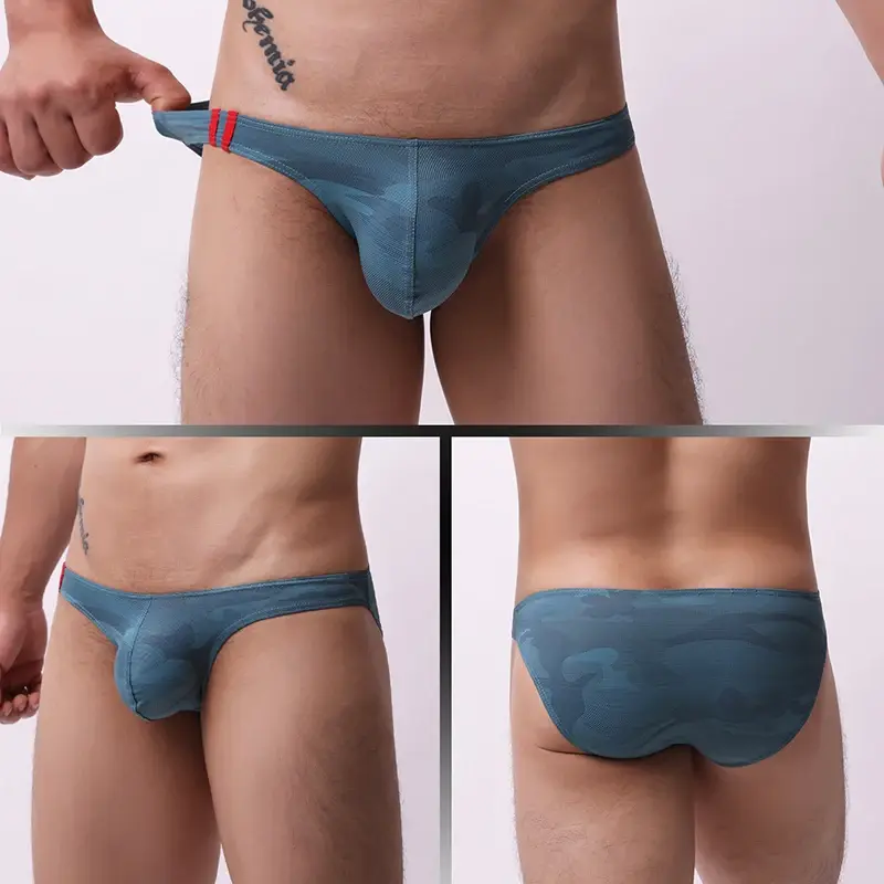 Men's Underwear Breathable Panties Fashion Printed Underpants Low Waist Lingerie Briefs