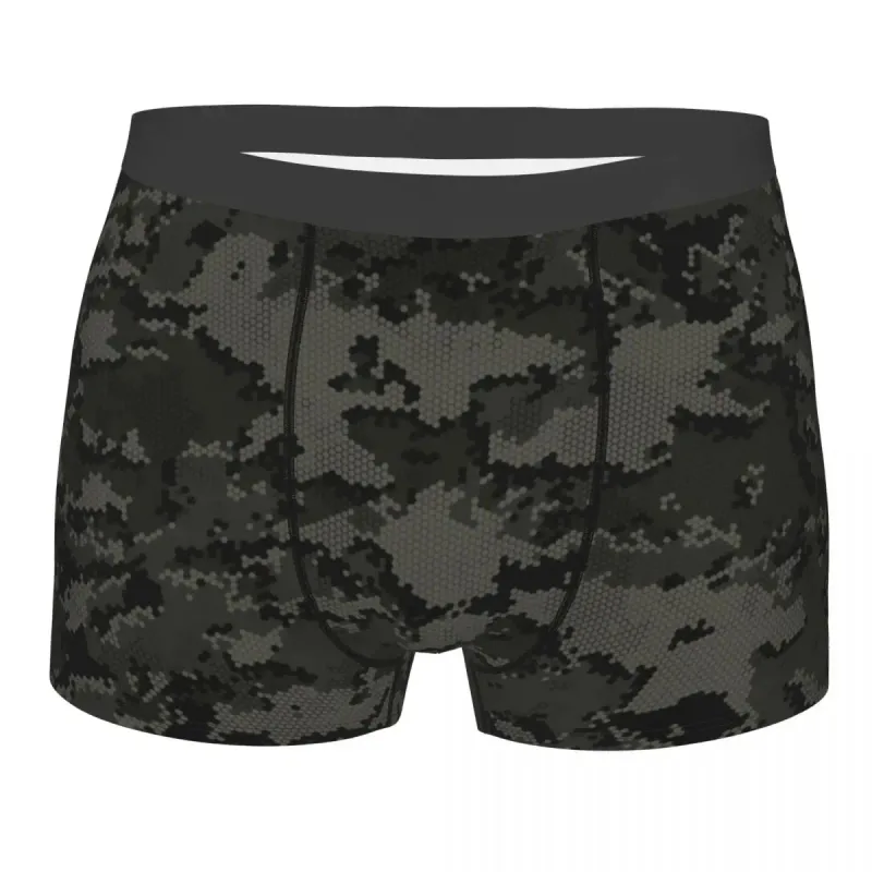 Muž Cool WW2 Camo Spodní prádlo Německo Arm Vojenské Maskovací Boxer Kalhotky Strečové šortky Kalhotky Kalhotky