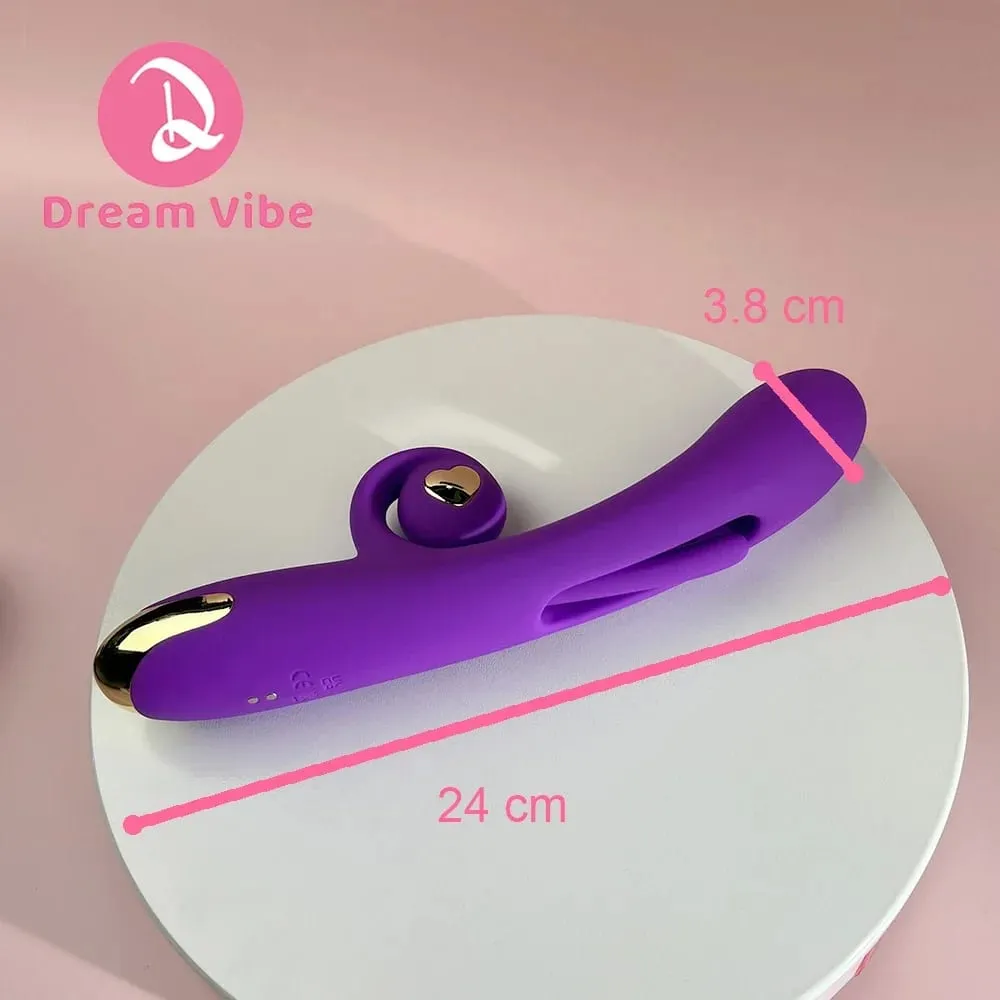 3 in 1 Snail Vibrator Flapping Tapping Tongue Flexiable Snail Penetration G Spot & Clitorial Sex Toy for Women Pleasure 18+ Toy