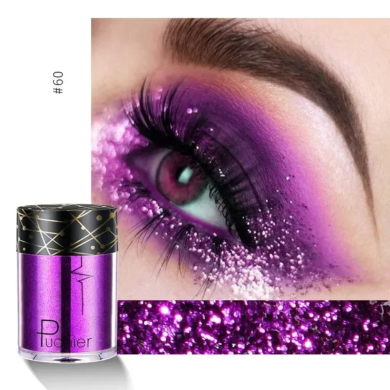 Νέα Glitter Eye Shadow Professional Makeup Monochrome Shining Eyeshadow Sequins Universal Party Cosmetic