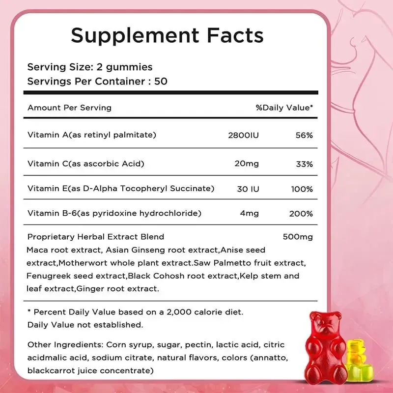 BBL Gummies para sa Mas Malaking Paglaki ng Puwit - Hugis Katawan ng Babae Pahigpitin ang Pweti Pigilan ang Paglalaway at Pagbagsak Palakihin ang Sexy na Pwet