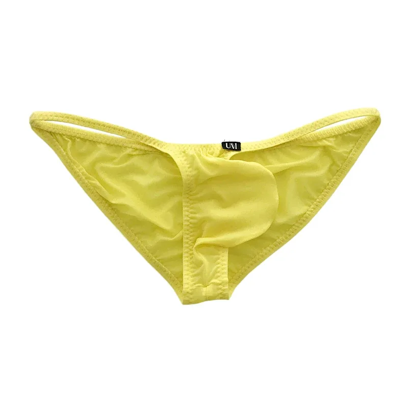 Ultra Low Waist Men's Briefs Thin Ice Translucent Sexy Underwear Comfortable Modern Fashion Buttock Highlighting Male Briefs