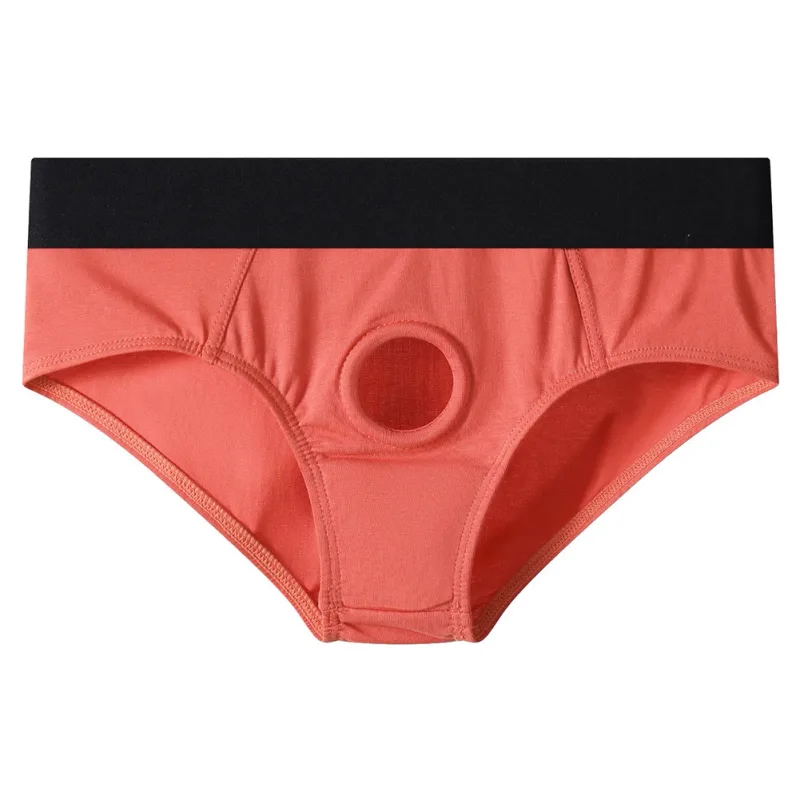 Men Front Hollow No Pouch Briefs Underwear Gay Erotic Lingine Panties Nightwear Hollow Out Open Front Underpants