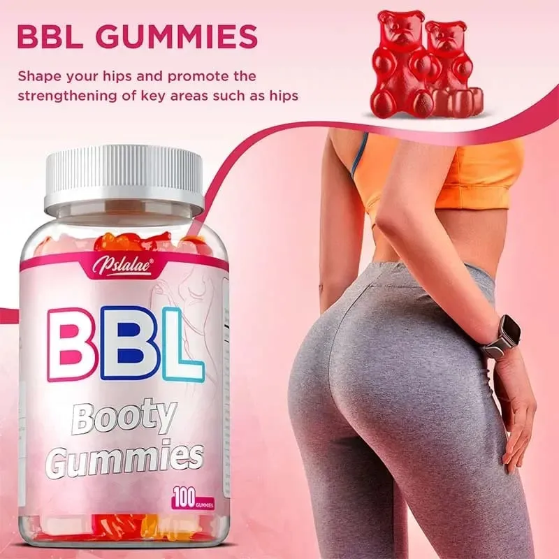 BBL Gummies para sa Mas Malaking Paglaki ng Puwit - Hugis Katawan ng Babae Pahigpitin ang Pweti Pigilan ang Paglalaway at Pagbagsak Palakihin ang Sexy na Pwet