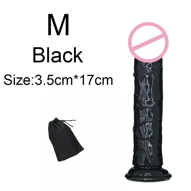 Σούπερ φθηνό 6 μεγεθών Ρεαλιστικό Soft Jelly Dildo Butt Prig βύσματα Παιχνίδι σεξ ενηλίκων για γυναίκες και άνδρες Κολπικός και πρωκτικός αυνανισμός