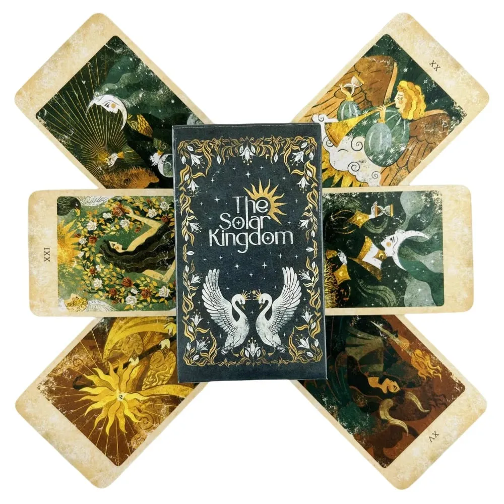 1/3/5 Pcs The Solar Kingdom Tarot Deck Oracle Set Divination English Versions Έκδοση Επιτραπέζιο παιχνίδι παίζοντας Χονδρική