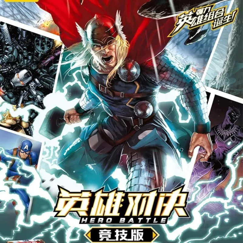 Kartu        Asli Kartu Duel Pahlawan          Versi Kompetitif Mainan Kartu Koleksi Iron Man Thor Captain CR America