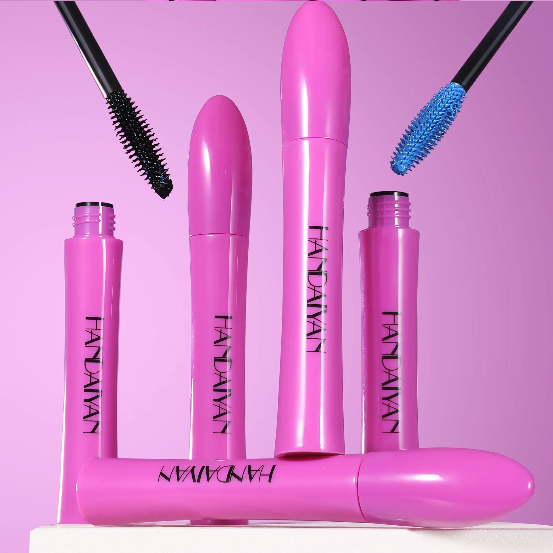 10 Χρώματα αδιάβροχη μάσκαρα όγκου Smudge-Proof Curling μακράς διαρκείας Sapphire Blue Pink Mascara for Eye Makeup Cosmetics
