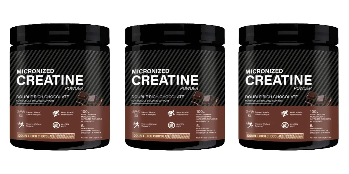 Micronized Creatine Monohydrate Powder 5g Supports Muscle Strength Workout Recovery & Training Performance Flavor Chocolate 300g