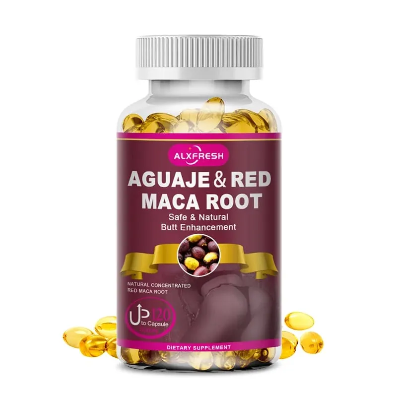 Alexfresh Organic Aguaje with RedMaca Root Extract- 1000mg Serving -Women Buttocks Care - Potent Extract