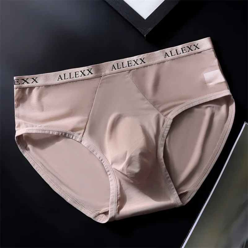 Adults 18 plus size men's underwear Ice silk lingeries for man 3D convex calzoncillos hombre thin cueca summer cuecas masculina