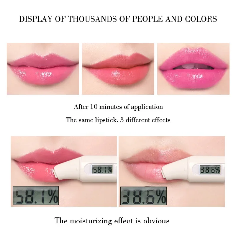 1 ΤΕΜ. Moisturizing Natural Aloe Essence Lip Gloss Μεταβαλλόμενο Χρώμα Φορητό Αδιάβροχο Θρεπτικό Κραγιόν Περιποίησης χειλιών μεγάλης διάρκειας