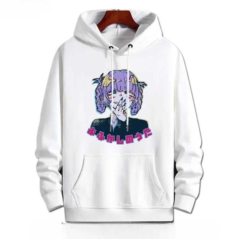 Y2K Anime appel de la nuit Nazuna Nanakusa sweat à capuche drôle Hip Hop graphique sweats Poleron Hombre Streetwear Harajuku Tracksui