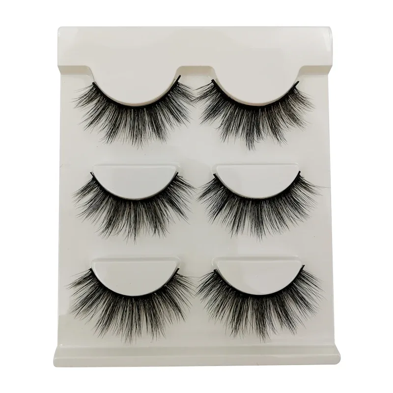 Half Eye Lashes Cat Eye Lashes 3/5/10 Ζεύγη ψεύτικες βλεφαρίδες Αφράτη απαλή φυσική εμφάνιση Clear Band 3D Mink Lashes Extension Μακιγιάζ