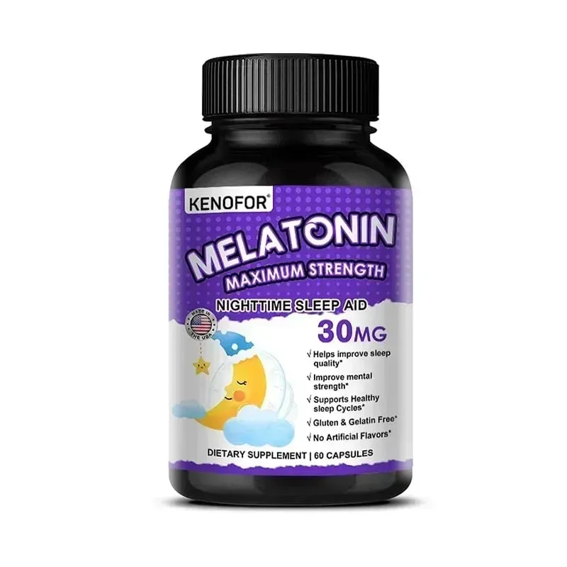 Melatonin Capsules 30mg - Promote Falling Asleep Quickly Calm The Mind Natural Sleep Aid Supplement