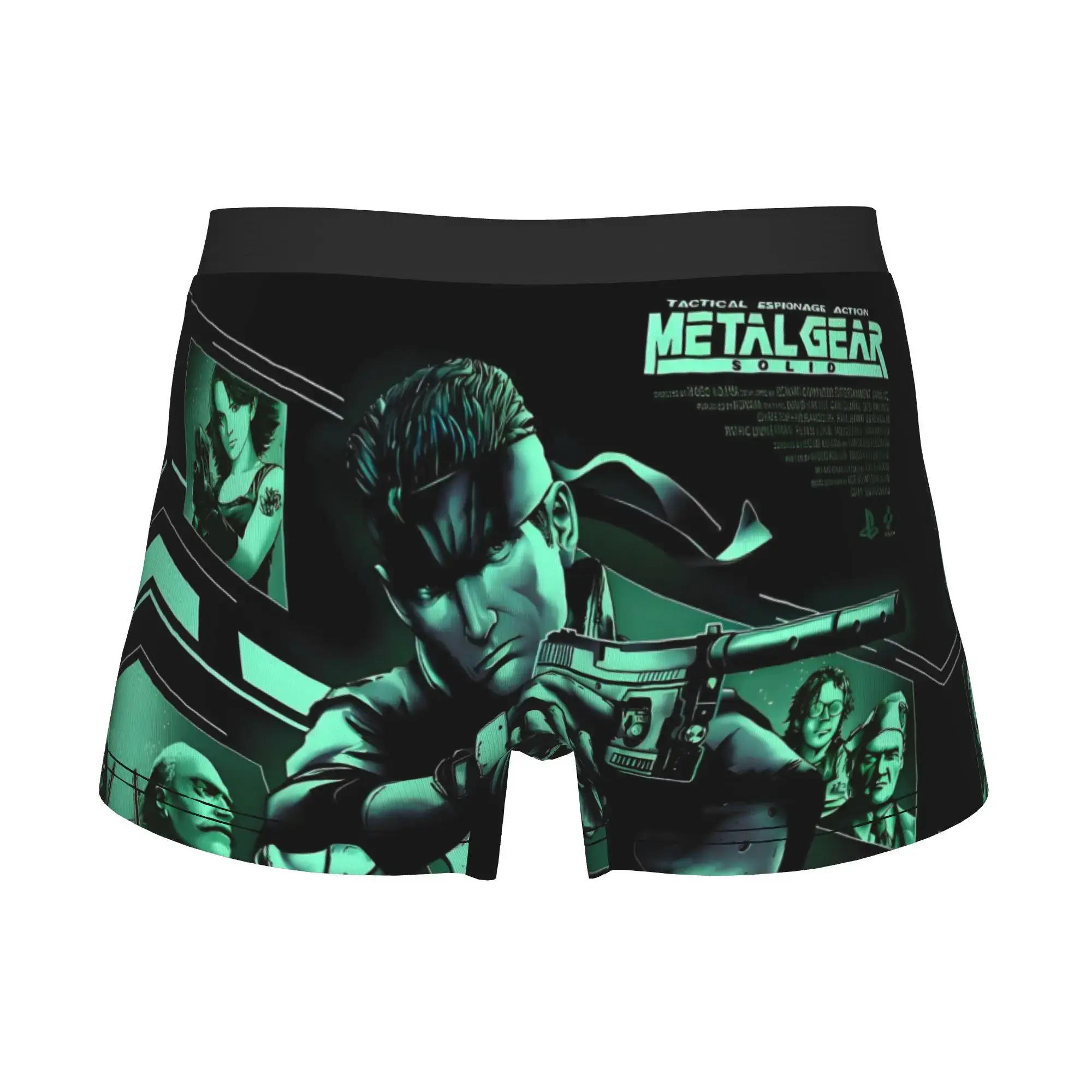 Male Fashion Metal Gear Soli Game Underwear Action Adventure Stealth Video Boxer Briefs Stretch Shorts Panties Underpants