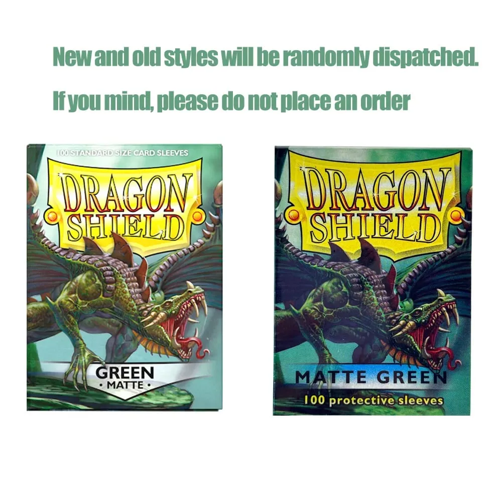 100 PCS/BOX 66x91mm Τυπικό μέγεθος Ματ μανίκια κάρτας Demark Dragon Shield για μανίκια επιτραπέζιων καρτών παιχνιδιών MTG/PKM/YGO/TCG