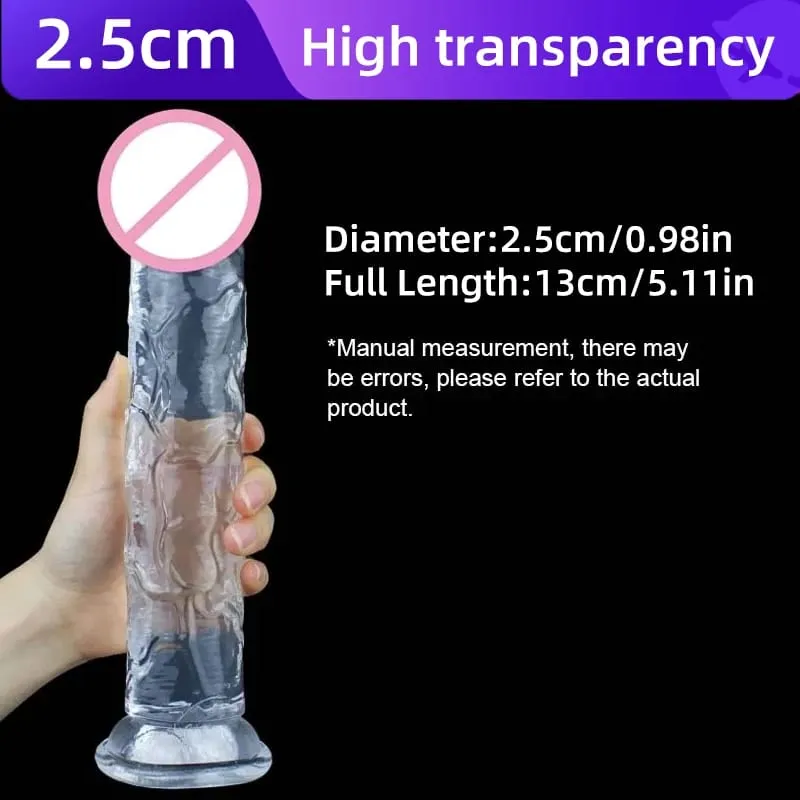 Transparent Big Dick 13 Sizes Realistic Jelly Dildo Women Gay Anal Sex Toys Soft Clitoris Vaginal Masturbators Penis Suction Cup