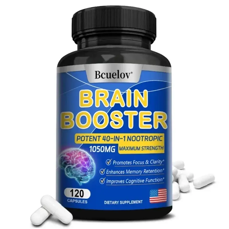Powerful 14-in-1 Brain Booster - Supports Brain & Nervous System Health Promotes Focus & Clarity Boosts Cognitive Antioxidant