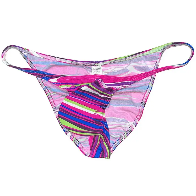 Men's Cheeky Briefs Underwear Pouch Male Ruched Bikini Swimwear Sexy Underpants High Elasticity, Low Waist, Floral Print sexy