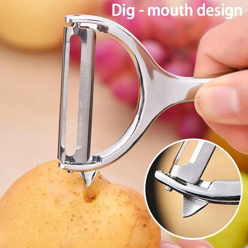נירוסטה פירות ירקות כלי ירקות קולפן תפוחי אדמה אביזרי מטבח ידית מונעת החלקה SGGJ001