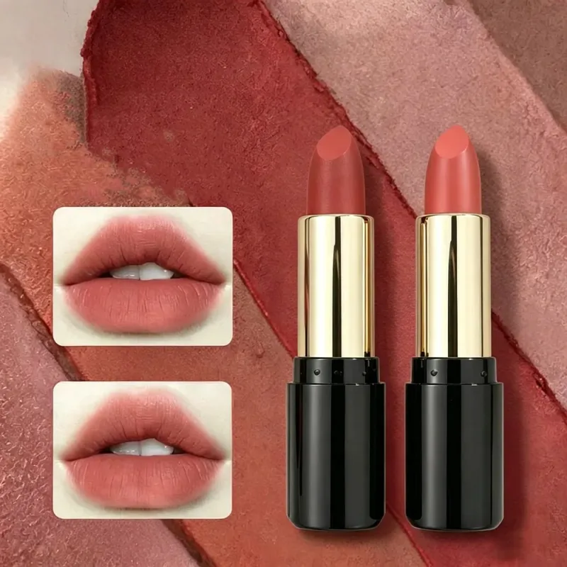 Milk Tea Κανέλα Γυμνό Lip Stick Matte Ενυδατικό Lip Balm με υψηλή χρωστική που διαρκεί Απαλό βελούδινο χρώμα χειλιών καθημερινό φυσικό μακιγιάζ